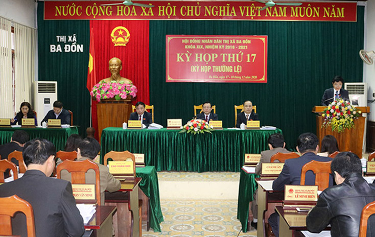 Kỳ họp thứ 17, HĐND thị xã Ba Đồn khóa XIX, nhiệm kỳ 2016-2021