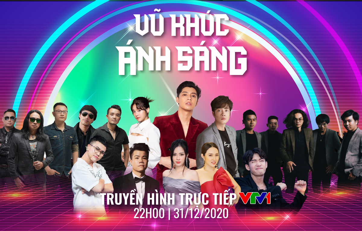 Đại nhạc hội mang đậm dấu ấn nghệ thuật với sự kết hợp của các nghệ sỹ nổi tiếng. (Ảnh: VTV)