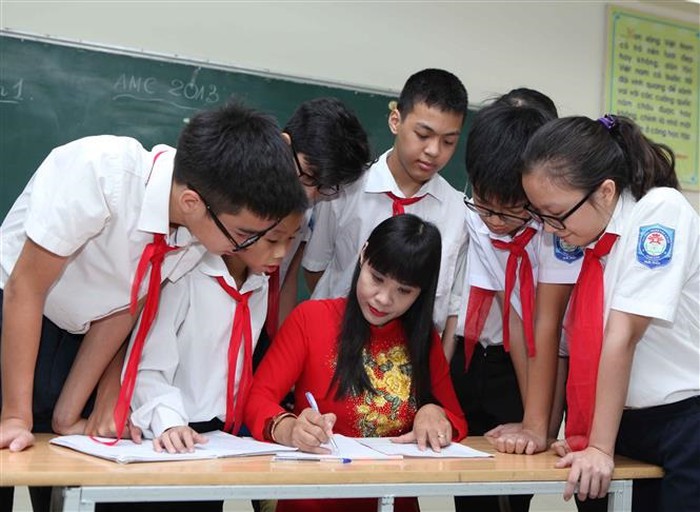 Đánh giá kết quả học tập cuối cấp - bước đệm quan trọng triển khai chương trình giáo dục phổ thông 2018. Ảnh: Quý Trung/TTXVN