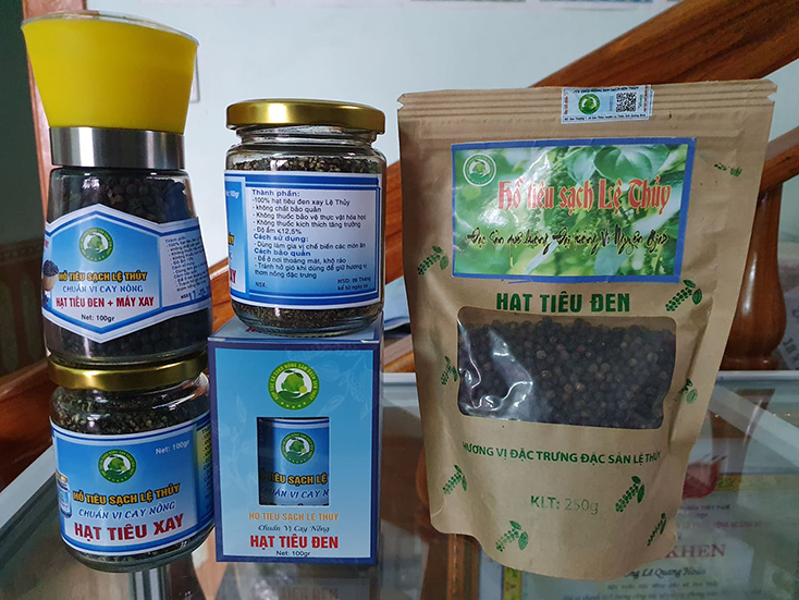 Những sản phẩm từ hạt tiêu Sen Thủy.