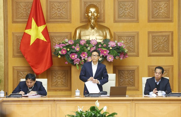  Phó Thủ tướng Vũ Đức Đam phát biểu chỉ đạo cuộc họp. (Ảnh: Doãn Tấn/TTXVN)
