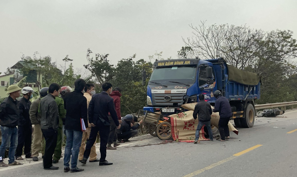 Hiện trường vụ tai nạn.
