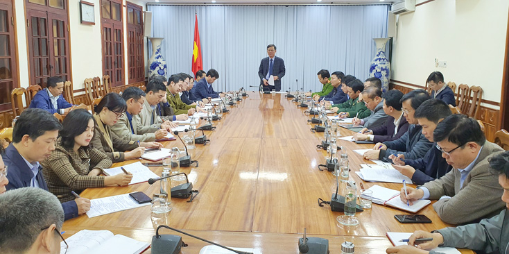 Đồng chí Trần Thắng, Phó Bí thư Tỉnh ủy, Chủ tịch UBND tỉnh yêu cầu tổ chức Tết Nguyên đán Tân Sửu 2021 trên tinh thần vui tươi, phấn khởi, an toàn và tiết kiệm.