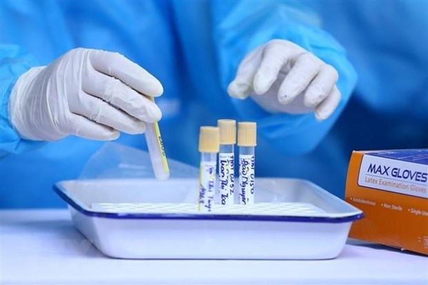 Lấy mẫu xét nghiệm RT-PCR. (Nguồn: TTXVN)