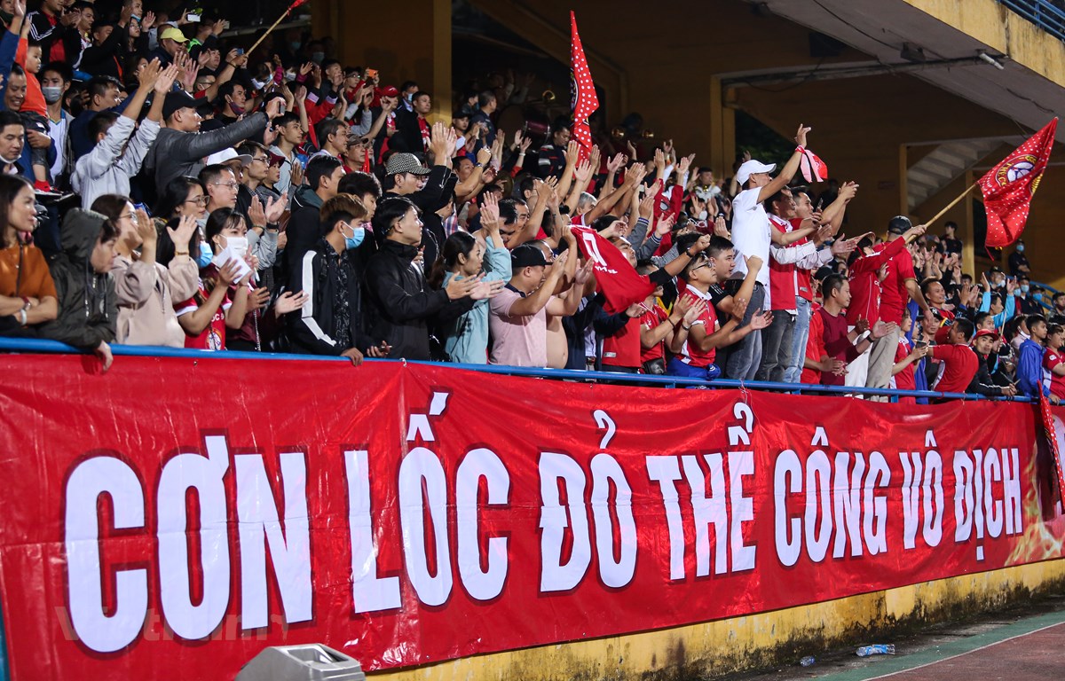 Trận đấu Viettel-Bình Dương và Hải Phòng-Hà Nội ở vòng 3 V-League 2021 sẽ không mở cửa đón khán giả, (Ảnh: Hiển Nguyễn/Vietnam+)