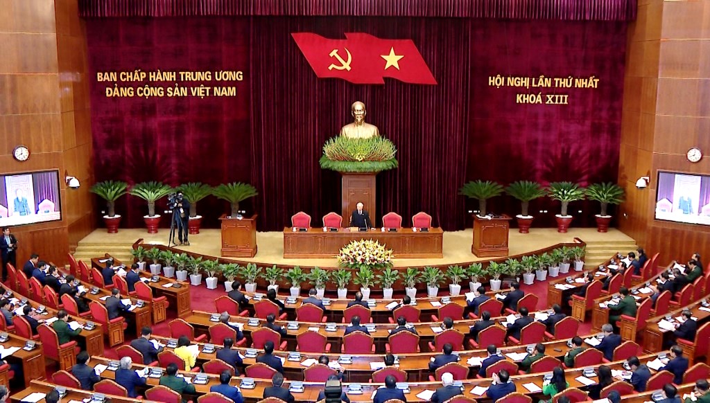 Toàn cảnh Hội nghị lần thứ Nhất, Ban Chấp hành Trung ương Đảng khóa XIII.