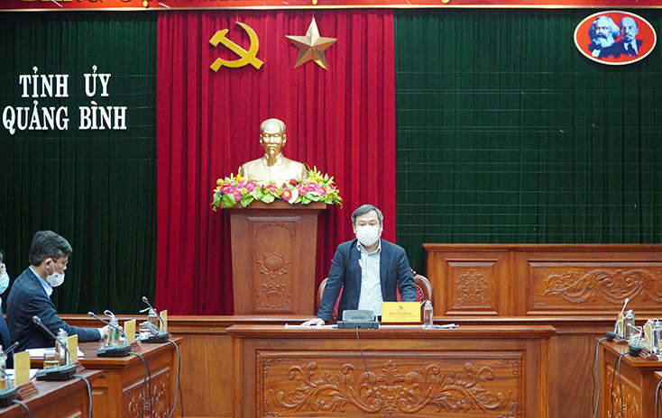 ồng chí Bí thư Tỉnh ủy Vũ Đại Thắng: Phòng chống dịch COVID-19 là nhiệm vụ của cả hệ thống chính trị cần phải triển khai quyết liệt