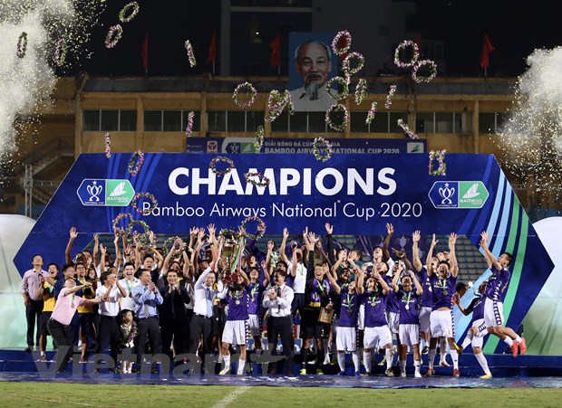  Hà Nội FC đăng quang ở cúp Quốc gia 2020 sau khi đánh bại Viettel. (Ảnh: Hiển Nguyễn/Vietnam+)