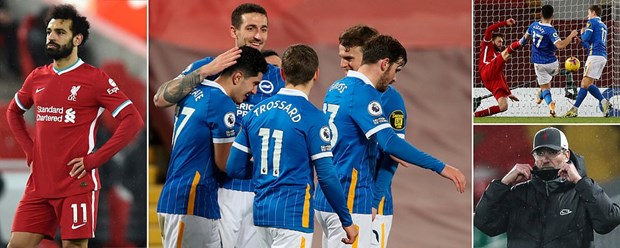  Liverpool lại thua trận trên sân nhà. (Nguồn: Daily Mail)