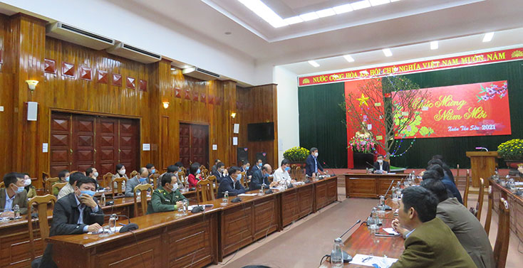 Đồng chí Bí thư Tỉnh uỷ Vũ Đại Thắng đánh giá cao sự nỗ lực của Ban chỉ đạo phòng, chống dịch bệnh Covid-19 tỉnh.