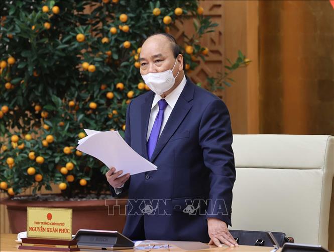 Thủ tướng Nguyễn Xuân Phúc phát biểu chỉ đạo. Ảnh: Thống Nhất/TTXVN