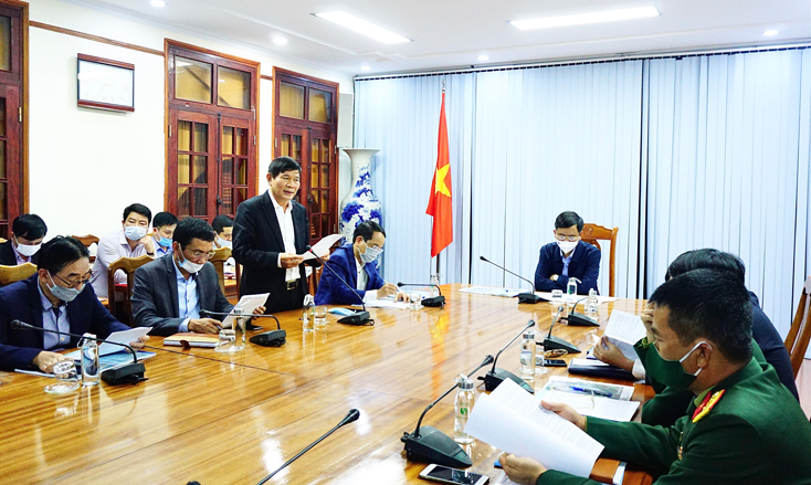 Đại diện lãnh đạo Sở GTVT phát biểu tại buổi làm việc.