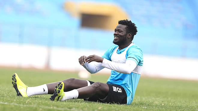  Sự trở lại của Moses sẽ giúp Hà Nội FC thêm tự tin khi V-League tái xuất vào tháng sau. Ảnh: Hà Nội FC