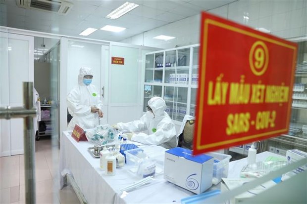 Phòng lấy mẫu xét nghiệm. (Ảnh: Minh Quyết/TTXVN)