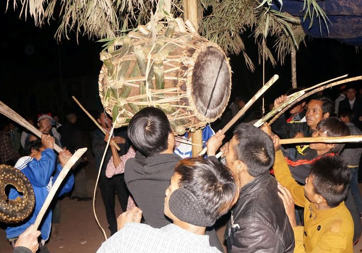 Trống trong Lễ hội đập trống Ma Coong. Ảnh: T.H