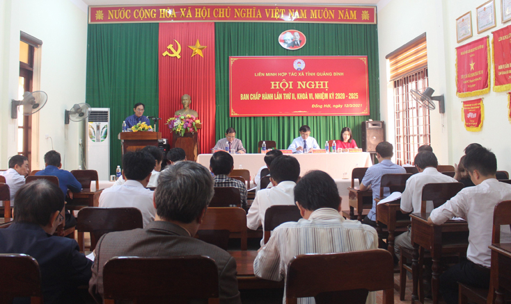 Các đại biểu dự hội nghị Ban Chấp hành Liên minh HTX lần thứ II, khóa VI, nhiệm kỳ 2020-2025
