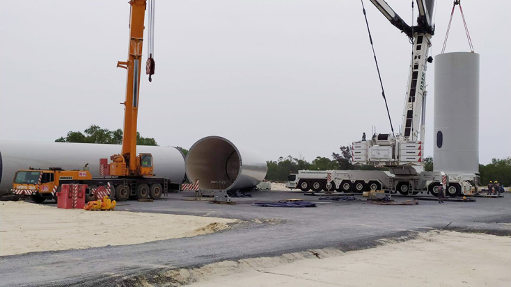 Dự án Cụm trang trại điện gió B&T đang được triển khai thực hiện và dự kiến hoàn thành để phát điện thương mại trong quý IV-2021.