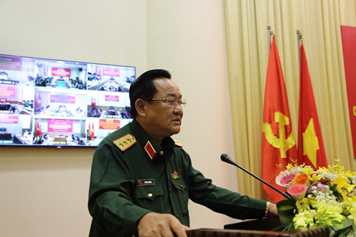  Thượng tướng Võ Minh Lương phát biểu tại hội nghị.