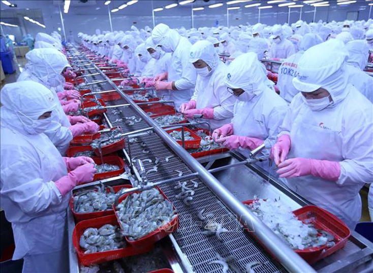 Quý I/2021, kim ngạch xuất khẩu hàng hóa đạt 77,34 tỷ USD, tăng 22% - tốc độ tăng vượt qua các nền kinh tế lớn ở Châu Á như Singapore, Hàn Quốc, Thái Lan. Ảnh: TTXVN.