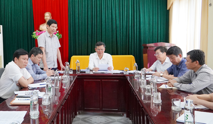 Đồng chí Phó Chủ tịch UBND tỉnh Hồ An Phong phát biểu tại buổi làm việc.