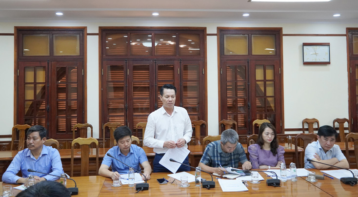 Lãnh đạo Sở Tài nguyên-Môi trường phát biểu về vấn đề quy hoạch đất cho các KKT, KCN.
