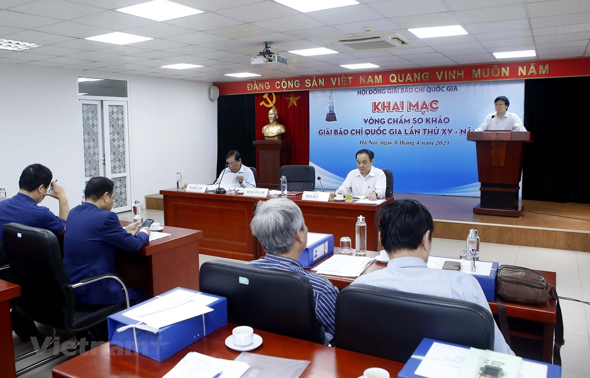 Quang cảnh lễ khai mạc vòng chấm sơ khảo. (Ảnh: Phạm Kiên/TTXVN)