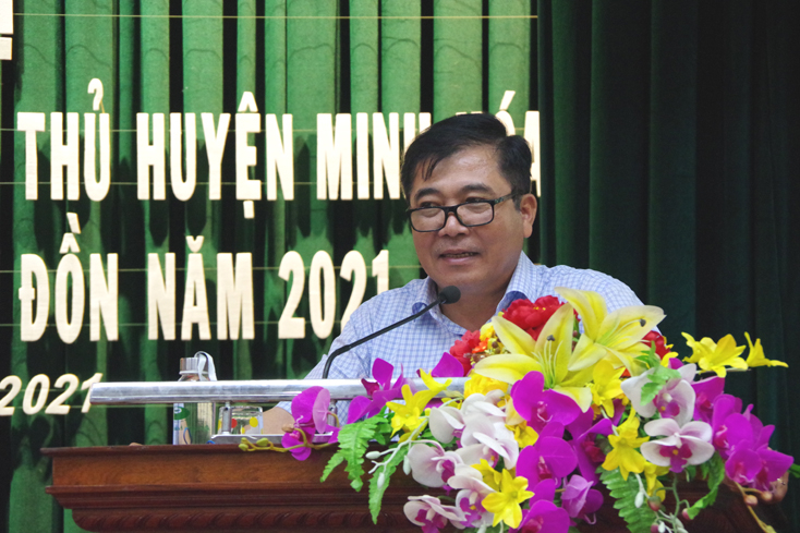 Đồng chí Đoàn Ngọc Lâm, Ủy viên Ban Thường vụ Tỉnh ủy, Phó Chủ tịch Thường trực UBND tỉnh kết luận hội nghị.