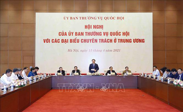 Chủ tịch Quốc hội Vương Đình Huệ phát biểu. Ảnh: Doãn Tấn/TTXVN