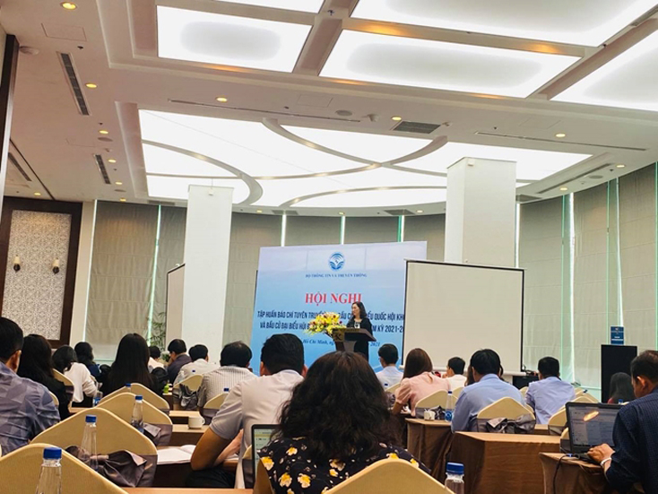 Phóng viên, biên tập viên các cơ quan báo chí khu vực phía Nam tham dự Hội nghị tập huấn.