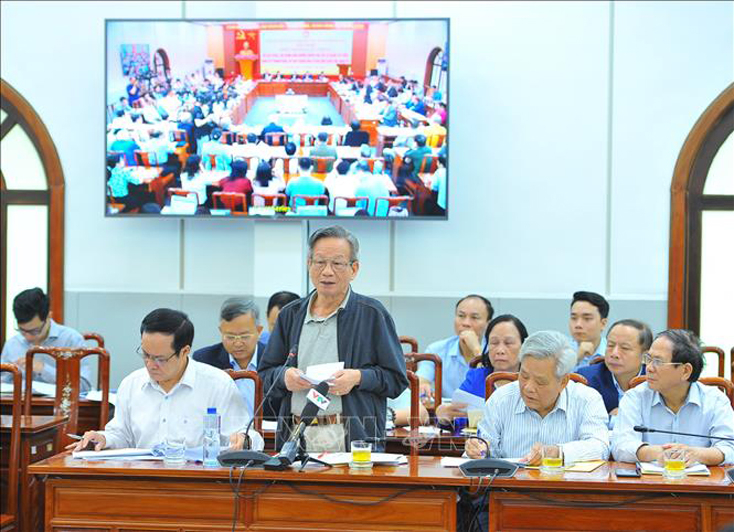 Đại biểu tham dự phát biểu tại hội nghị. Ảnh: Minh Đức/TTXVN