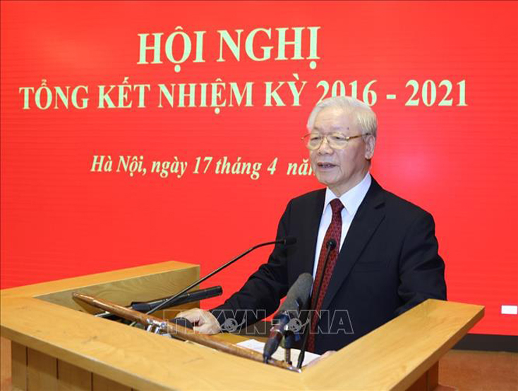 Tổng Bí thư Nguyễn Phú Trọng phát biểu tại Hội nghị. Ảnh: Trí Dũng/TTXVN