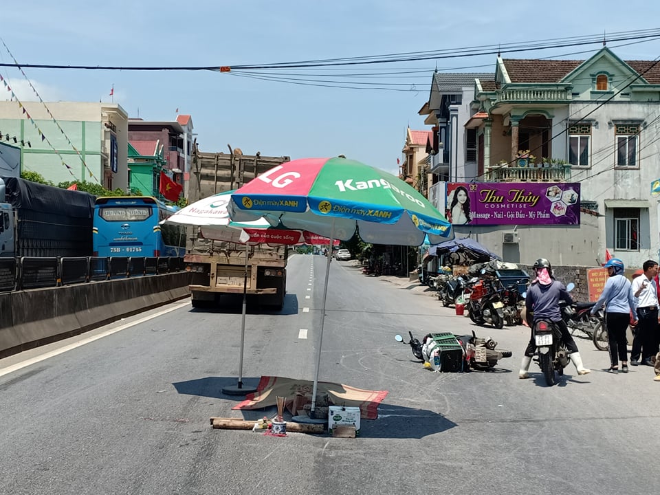 Hiện trường vụ tai nạn.