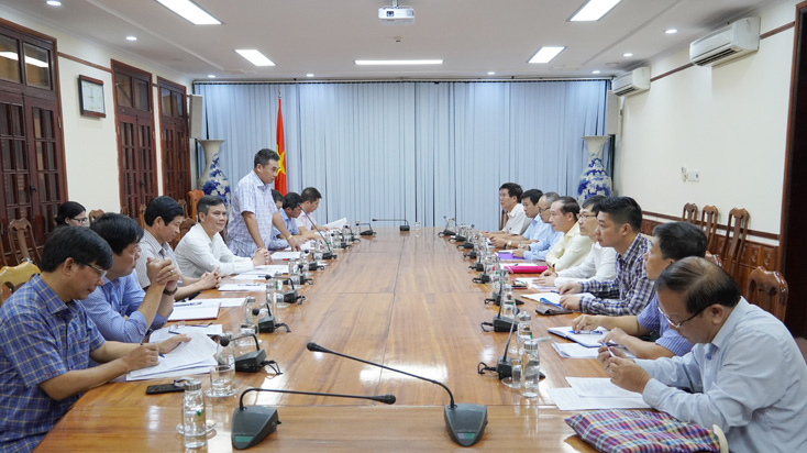 Toàn cảnh buổi làm việc của UBND tỉnh với Đoàn công tác Trưởng các cơ quan đại diện Việt Nam ở nước ngoài tại Châu Âu. 
