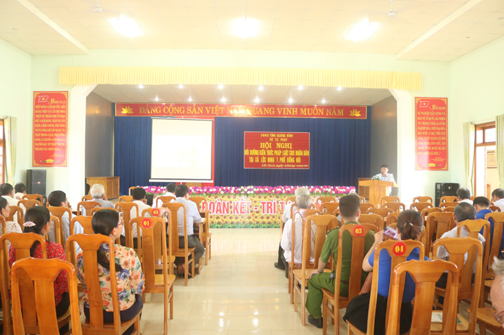  Nông dân xã Lộc Ninh, TP. Đồng Hới tham dự hội nghị tập huấn, bồi dưỡng về nâng cao nhận thức, hiểu biết pháp luật trong năm 2020.