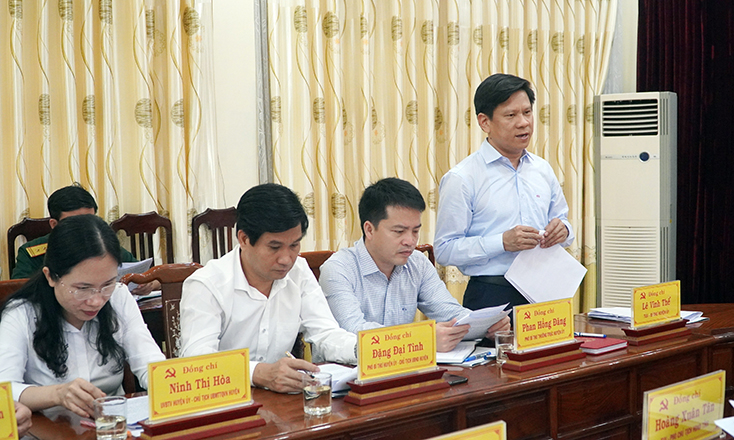 Các đại biểu phát biểu tại buổi làm việc