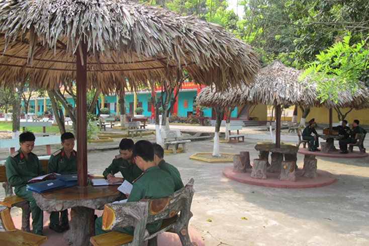 Mô hình lán tâm tình, học tập của Trường Quân sự Quân đoàn 2 phát huy hiệu quả tốt. 