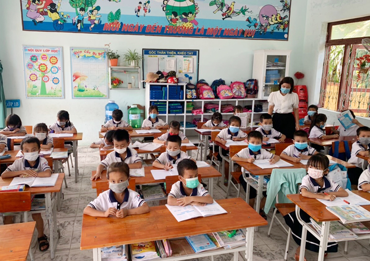  Rất nhiều trường học thực hiện tốt quy định về phòng, chống dịch Covid-19.