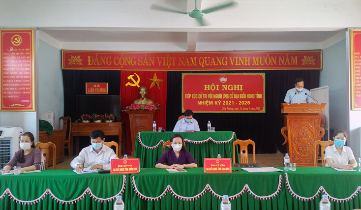 Đại biểu ứng cử HĐND tỉnh nhiệm kỳ 2021-2026 thuộc đơn vị bầu cử số 4 tiếp xúc với cử tri xã Liên Trường