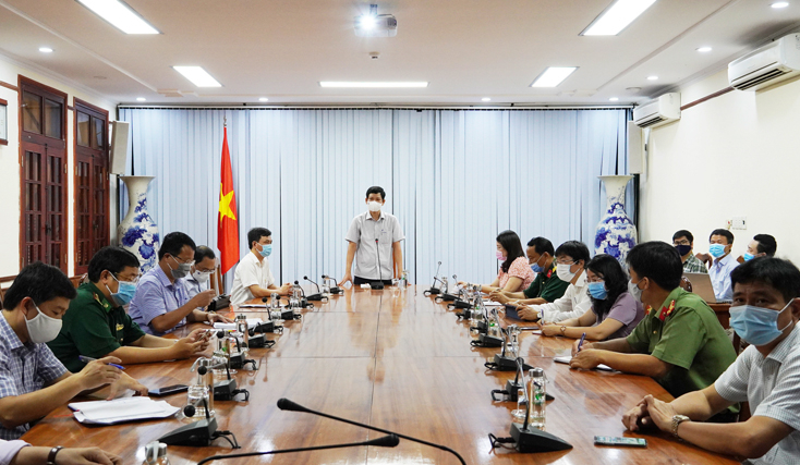Đồng chí Phó Chủ tịch UBND tỉnh Hồ An Phong phát biểu tại buổi làm việc.
