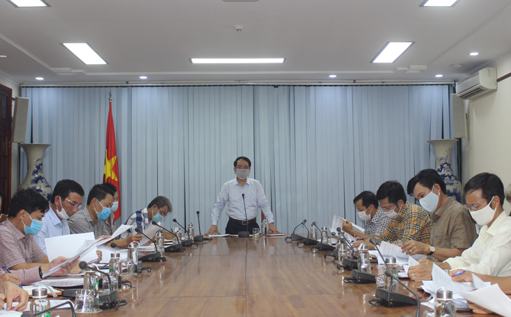Đồng chí Phan Mạnh Hùng, Tỉnh ủy viên, Phó Chủ tịch UBND tỉnh kết luận tại buổi làm việc