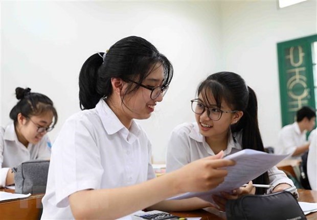  Thí sinh tham dự kỳ thi tốt nghiệp THPT 2020. Ảnh: TTXVN.