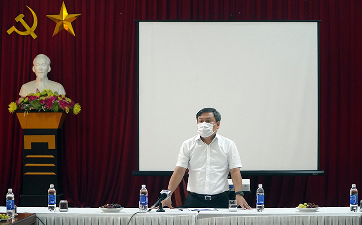 Đồng chí Bí thư Tỉnh ủy Vũ Đại Thắng kết luận tại buổi làm việc.