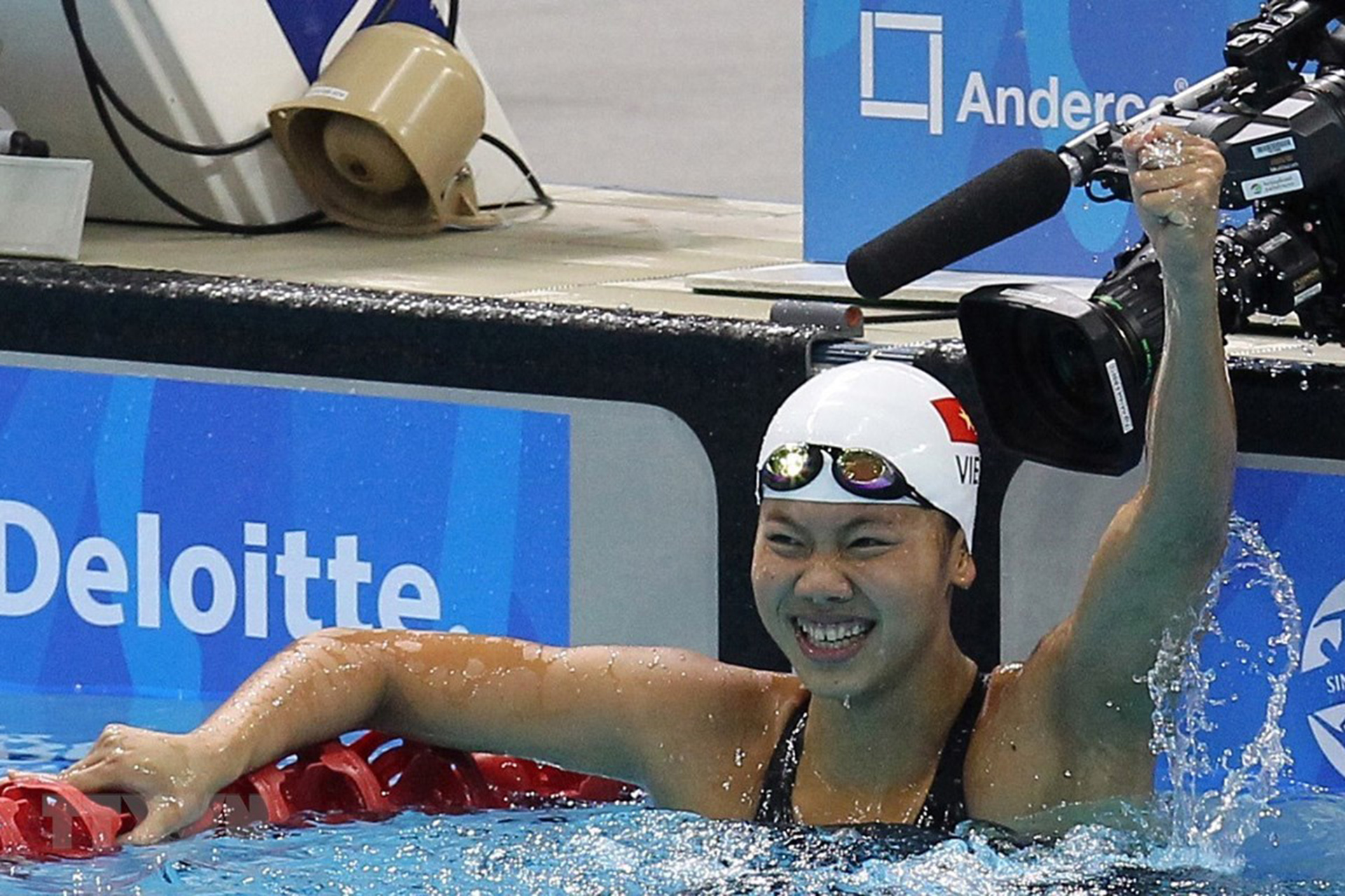 Vận động viên Ánh Viên sẽ dự Olympic Tokyo 2020. (Ảnh: TTXVN)