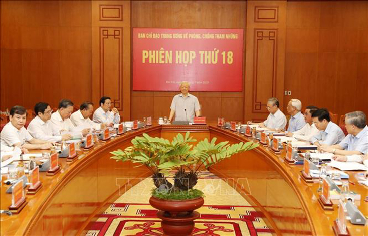 Phiên họp Ban Chỉ đạo Trung ương về phòng, chống tham nhũng.