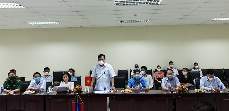Đồng chí Phó Chủ tịch Thường trực UBND tỉnh Đoàn Ngọc Lâm phát biểu tại buổi lễ. 