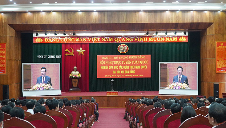 Hội nghị trực tuyến toàn quốc nghiên cứu, quán triệt Nghị quyết Đại hội XIII của Đảng.