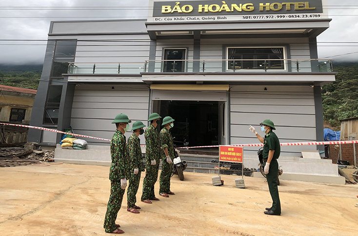  Cán bộ, chiến sỹ BĐBP tỉnh tăng cường nhận nhiệm vụ tại khu cách ly.