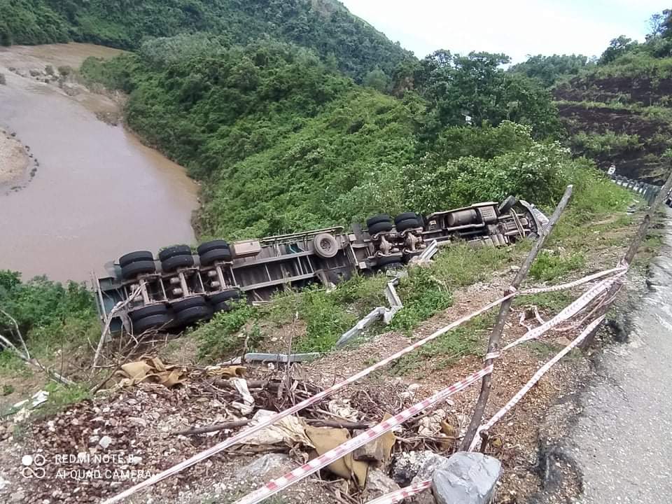 Hiện trường vụ tai nạn.