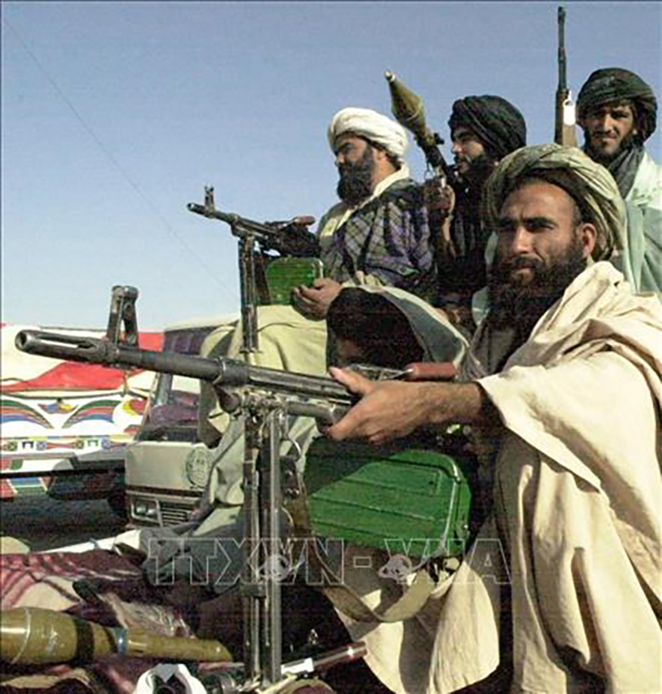 Các tay súng Taliban tại thành phố Kandahar, Afghanistan. Ảnh: AFP/TTXVN