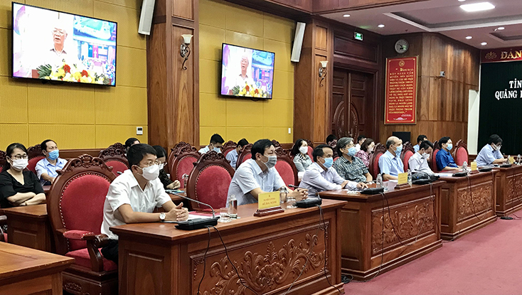  Các đại biểu dự hội nghị tại điểm cầu Quảng Bình.